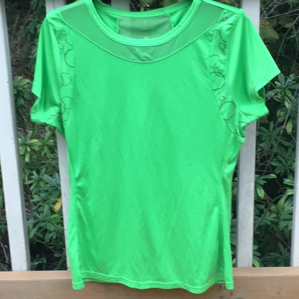 Bright green tennis top